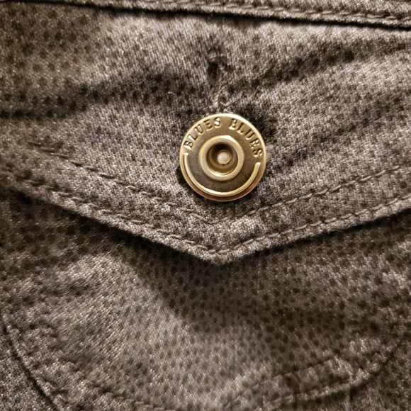 Baccini Snakeskin Print Denim Jacket Deep Blue - Picture 8 of 11